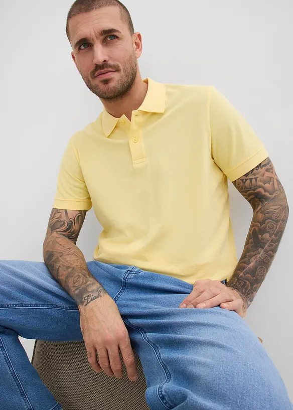 Polo en maille piqu&eacute;e 100% coton, bonprix