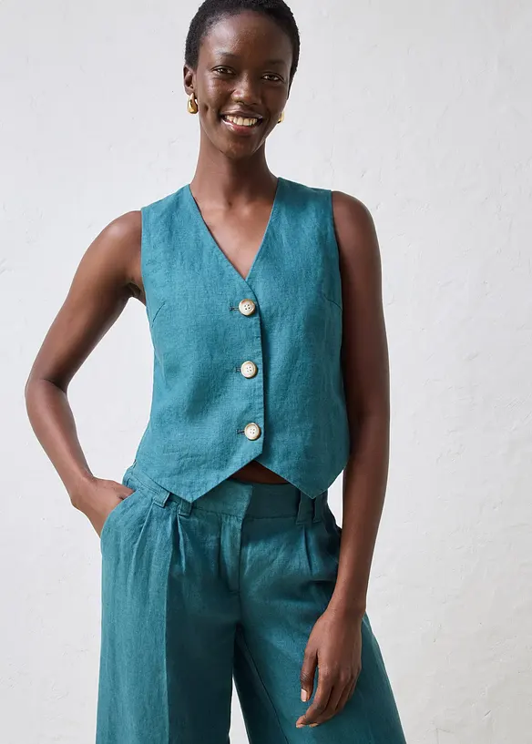 Gilet sans manches 100&nbsp;% lin, bonprix