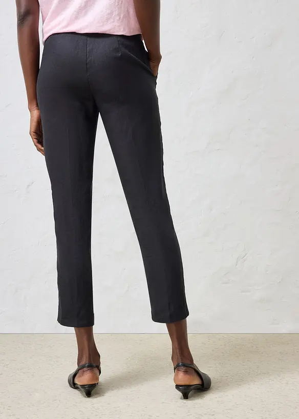 Pantalon 7/8, 100% lin, bonprix