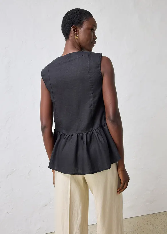 Gilet sans manches 100&nbsp;% lin, bonprix