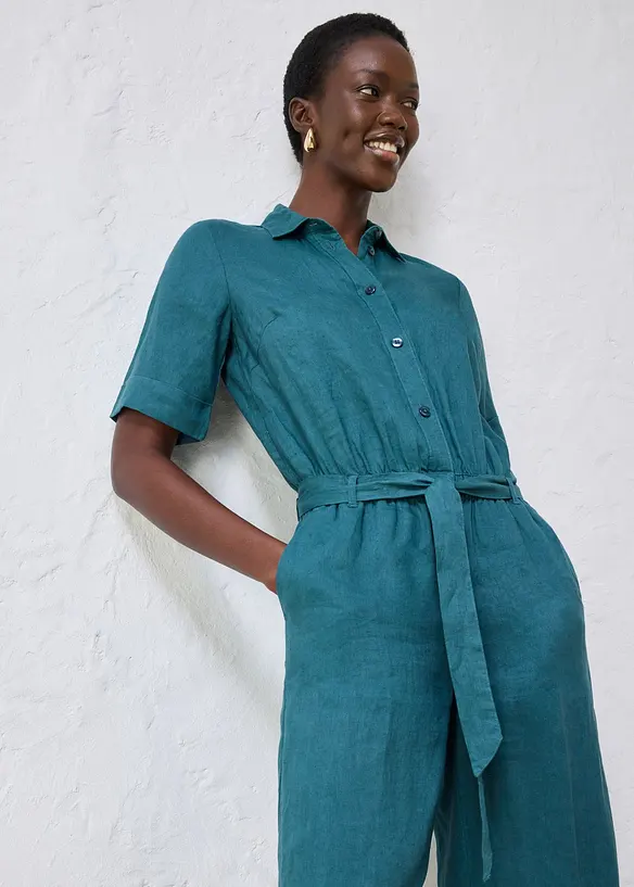 Jumpsuit aus reinem Leinen, bonprix