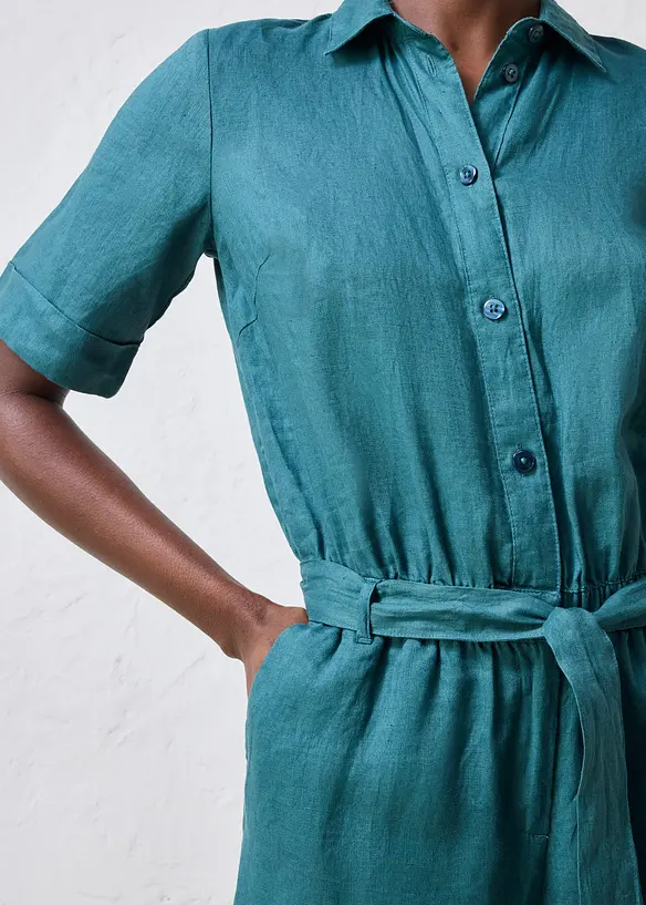 Jumpsuit aus reinem Leinen, bonprix