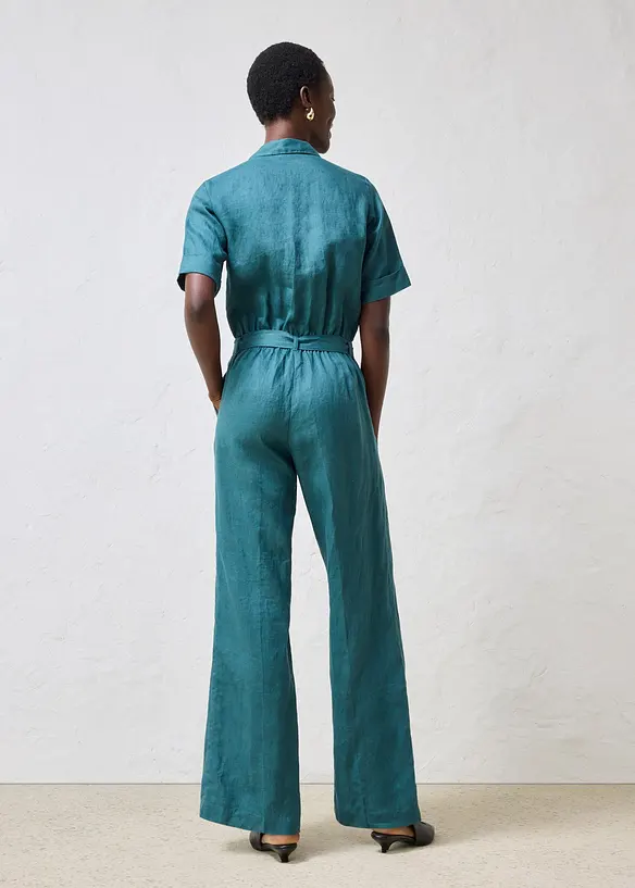 Jumpsuit aus reinem Leinen, bonprix