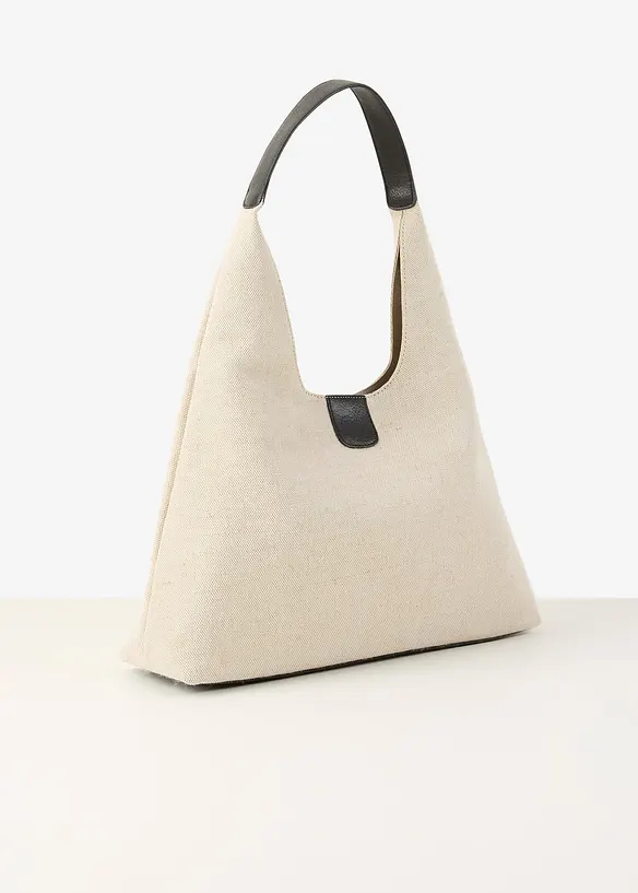 Sac hobo en lin m&eacute;lang&eacute;, bonprix