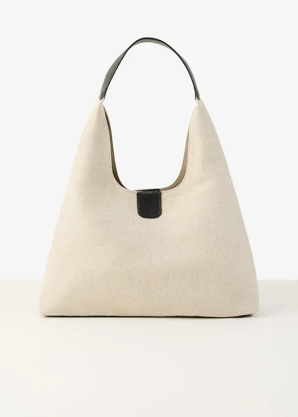 Sac hobo en lin m&eacute;lang&eacute;, bonprix