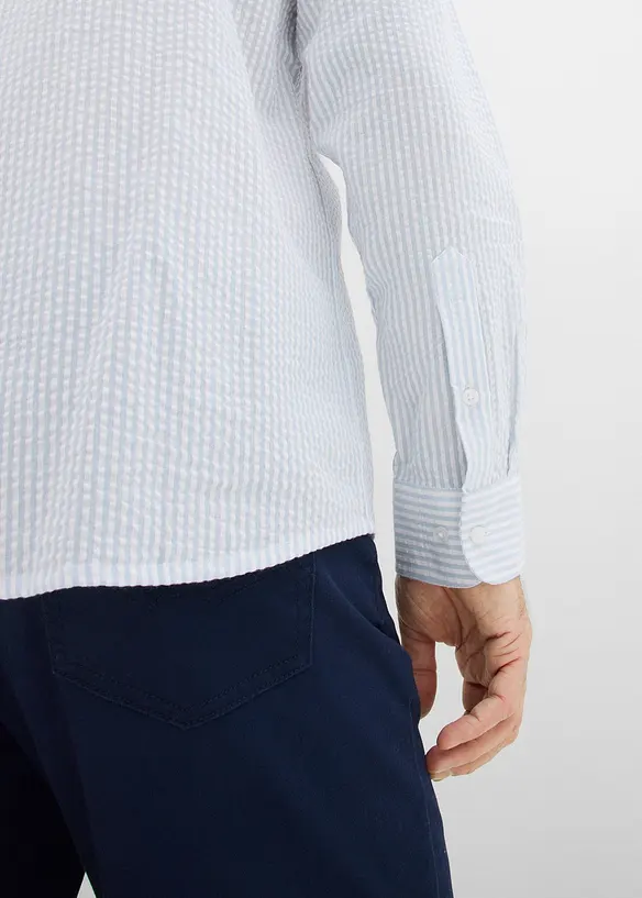 Hemd aus Baumwoll-Seersucker, Regular Fit, bonprix