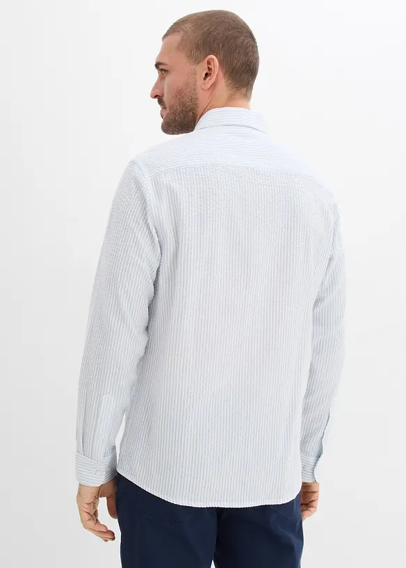 Hemd aus Baumwoll-Seersucker, Regular Fit, bonprix