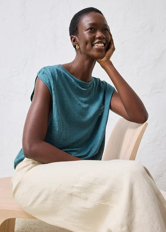 T-shirt 100% lin, bonprix