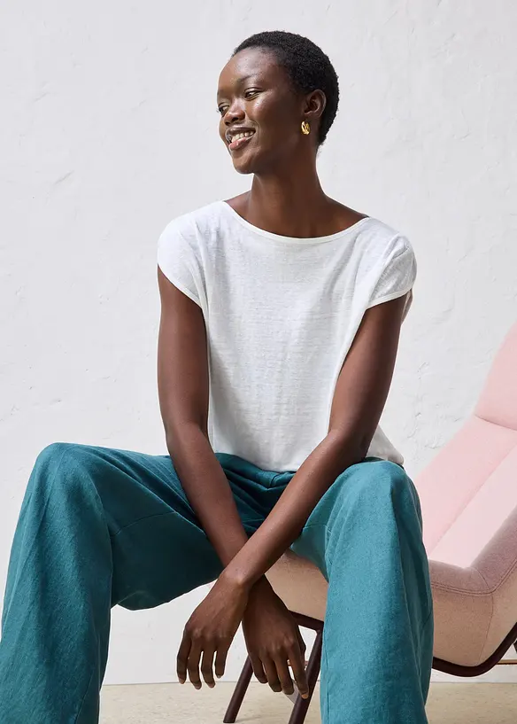 T-shirt 100% lin, bonprix