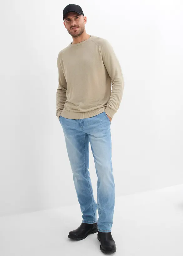 Leichter Feinstrickpullover aus Leinen-Mix, bonprix