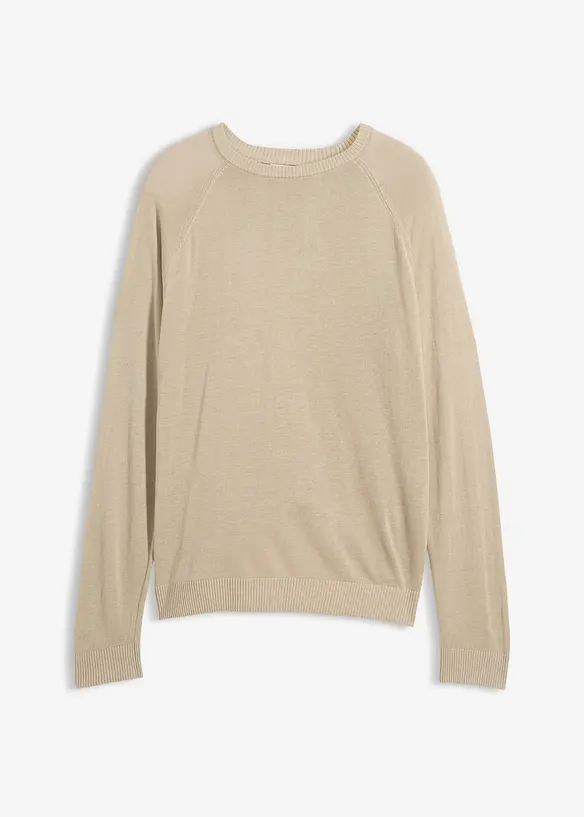 Leichter Feinstrickpullover aus Leinen-Mix, bonprix