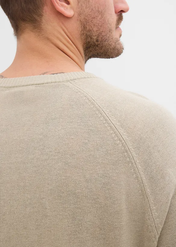 Leichter Feinstrickpullover aus Leinen-Mix, bonprix