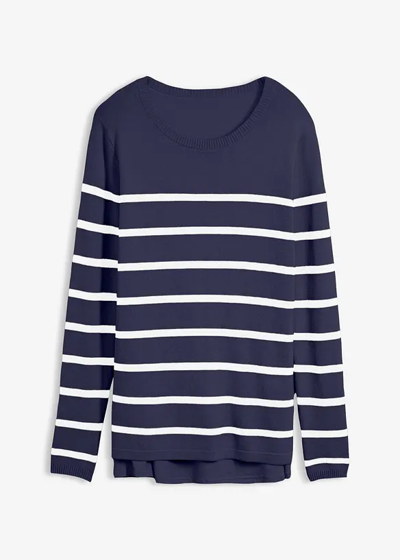 Pull de grossesse et d&rsquo;allaitement en maille l&eacute;g&egrave;re, bonprix