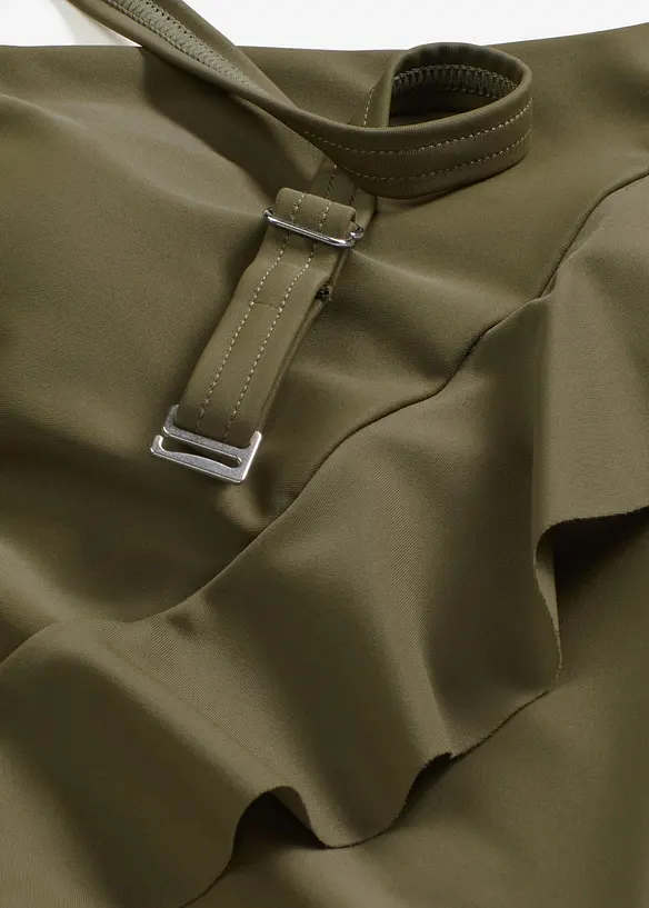 One-Shoulder Badeanzug mit abnehmbarem Tr&auml;ger, bonprix