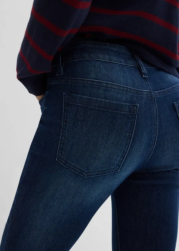 Jean flare taille mi-haute, extensible, bonprix