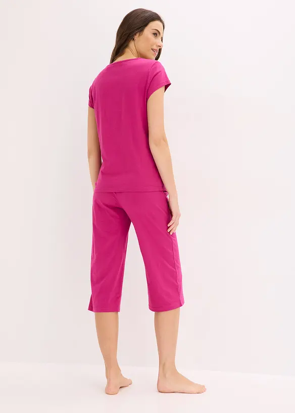 Capri Pyjama mit weiter Culotte, bonprix