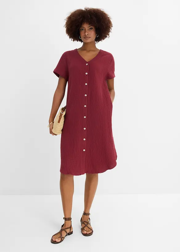 Blusenkleid aus softem Musselin, bonprix