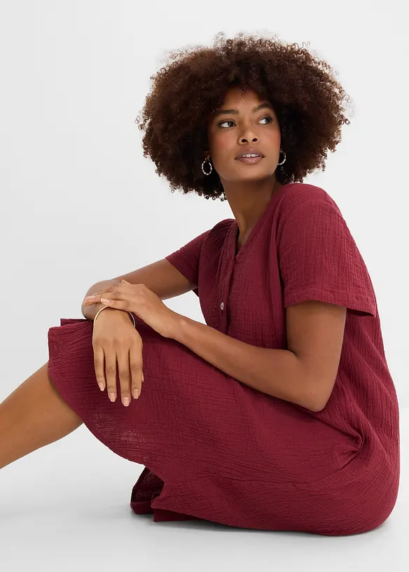 Blusenkleid aus softem Musselin, bonprix