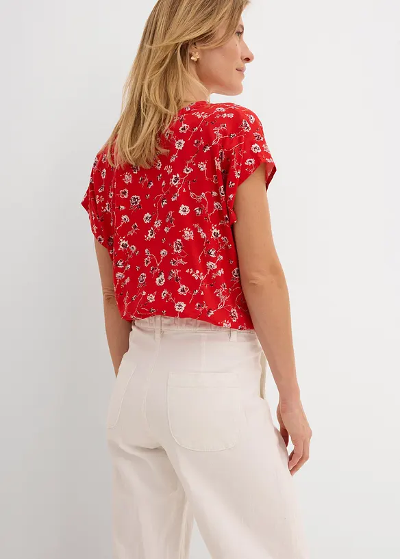 Jean large, taille haute et &eacute;lastiqu&eacute;e, bonprix