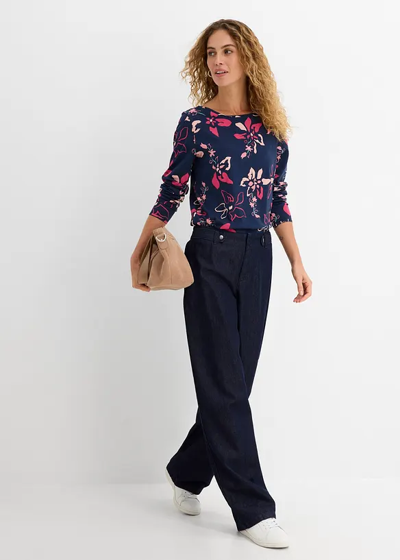 Langarmshirt aus reiner Baumwolle, bonprix