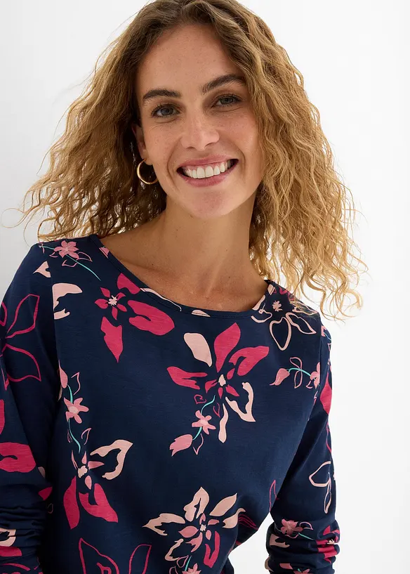 Langarmshirt aus reiner Baumwolle, bonprix