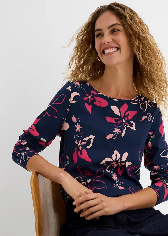 Langarmshirt aus reiner Baumwolle, bonprix