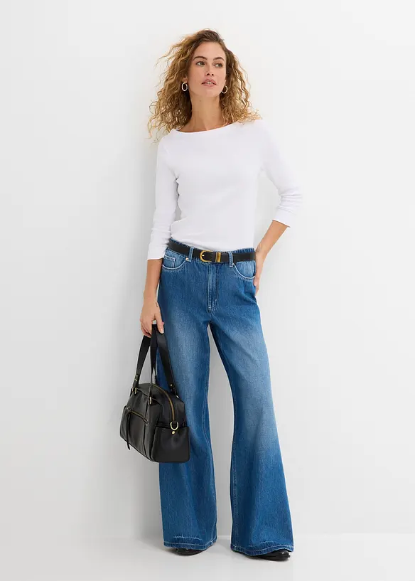 Langarmshirt aus reiner Bio-Baumwolle, bonprix