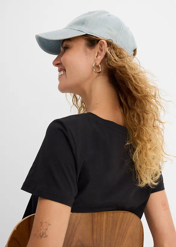 T-Shirt aus reiner Baumwolle (2er Pack), bonprix