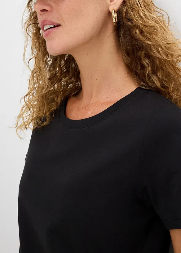 T-Shirt aus reiner Baumwolle (2er Pack), bonprix