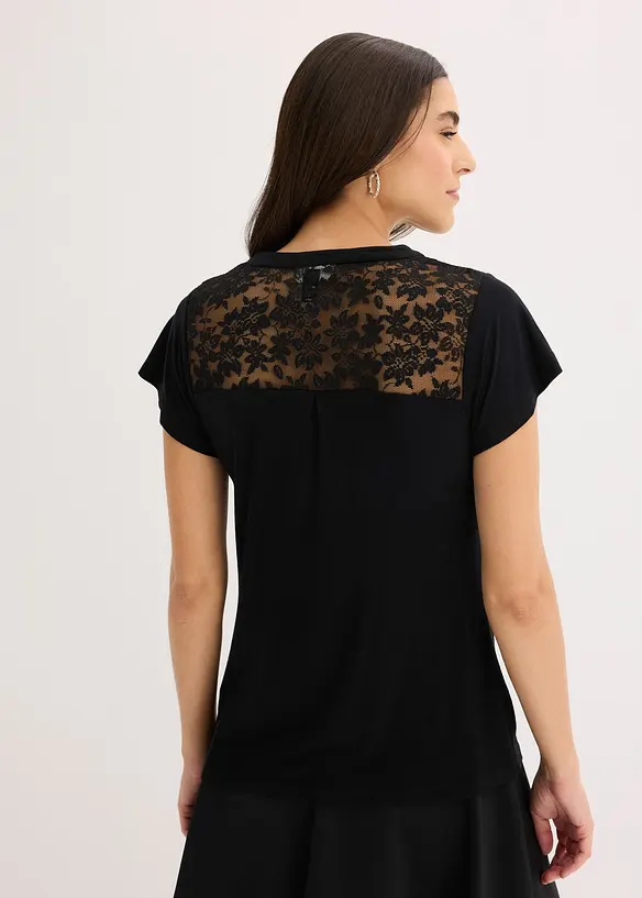 T-shirt col tunisien en viscose majoritaire, bonprix