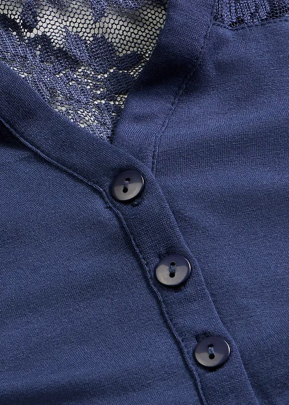 T-shirt col tunisien en viscose majoritaire, bonprix