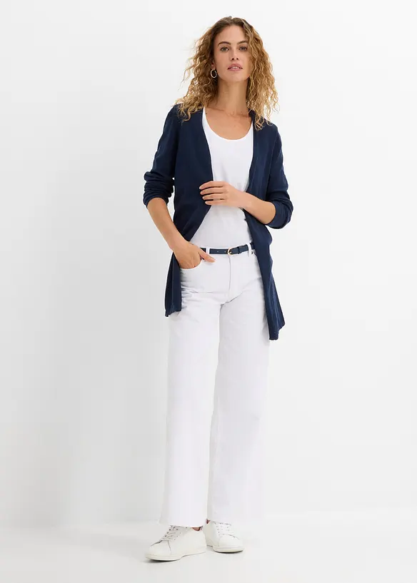 Gilet en maille 100% coton flamm&eacute;, bonprix