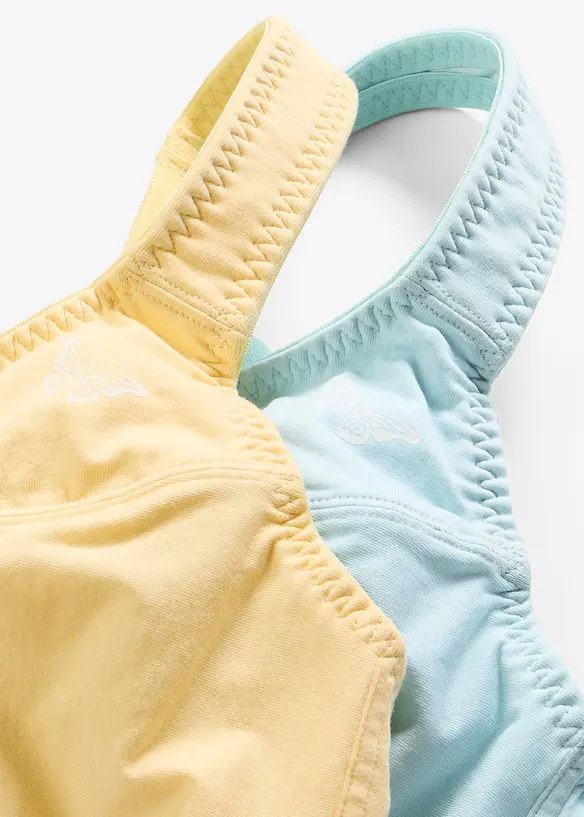 Lot de 2 soutiens-gorge coton sans armatures, bonprix