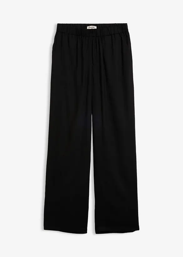 Pantalon en viscose avec taille &eacute;lastiqu&eacute;e, bonprix