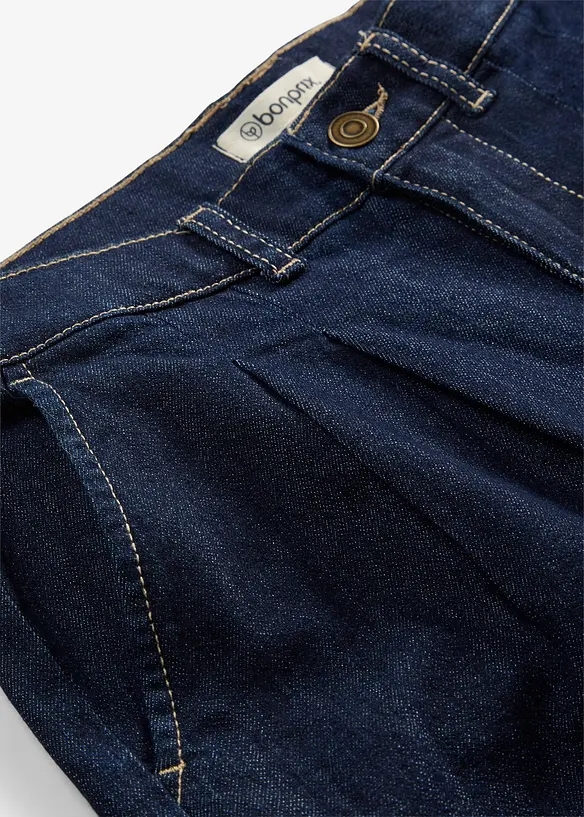 Jean large &agrave; taille haute &eacute;lastiqu&eacute;e, bonprix