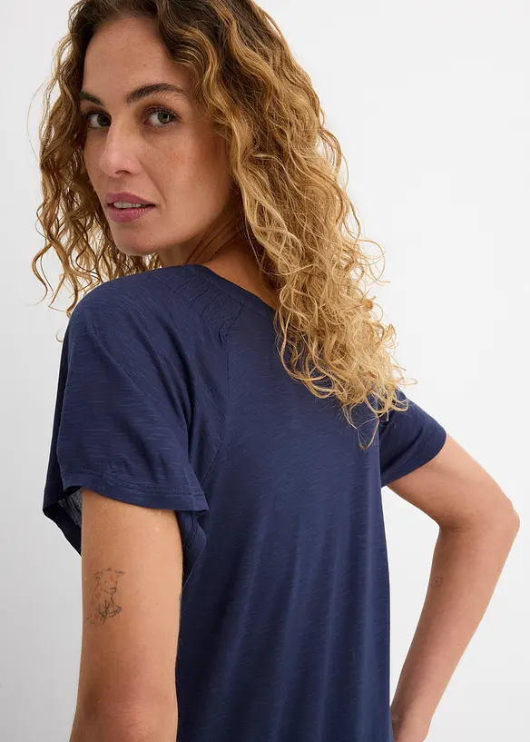 Flammgarn-Shirt mit Fl&uuml;gel&auml;rmeln, bonprix