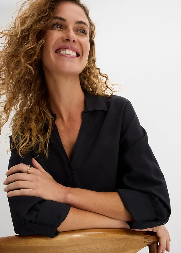 Bluse aus flie&szlig;ender Viskose, bonprix