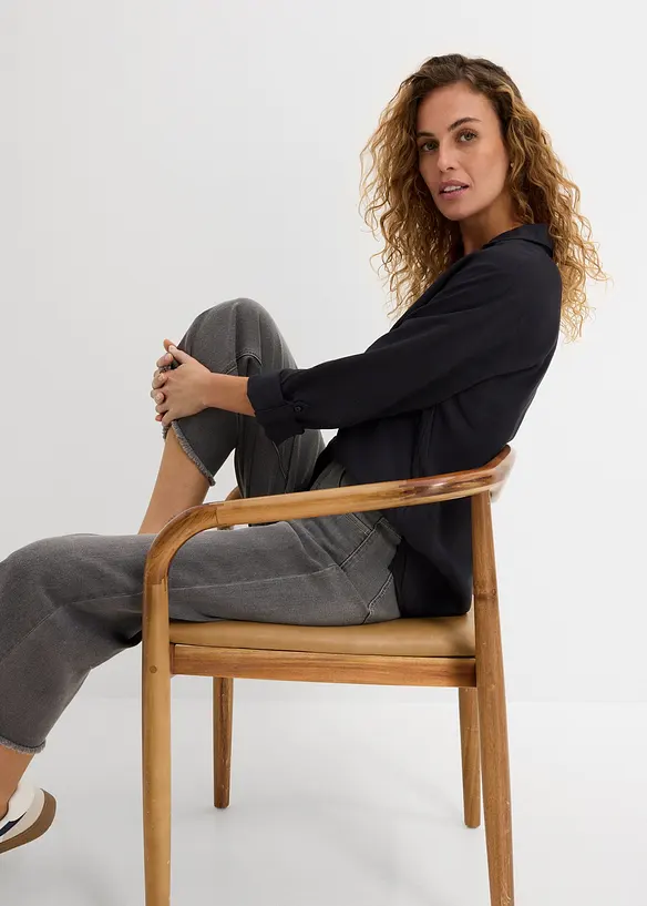 Bluse aus flie&szlig;ender Viskose, bonprix