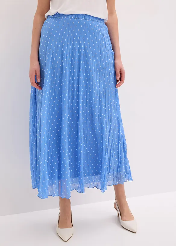 Jupe en mousseline effet froiss&eacute;, bonprix