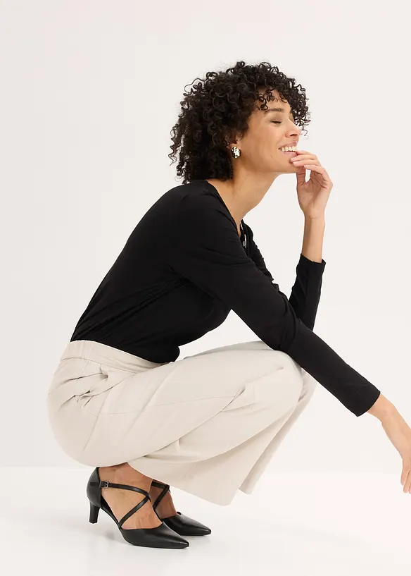 Langarmshirt mit &Ouml;sen, bonprix