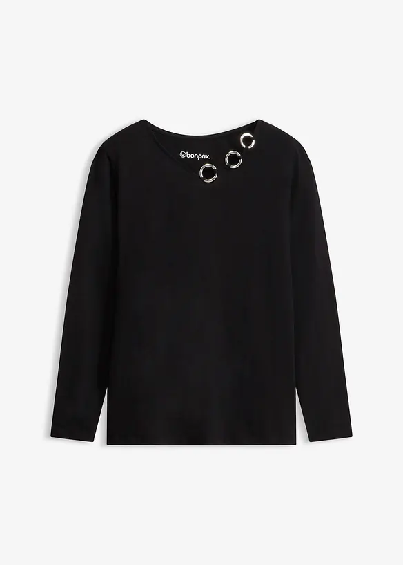 Langarmshirt mit &Ouml;sen, bonprix