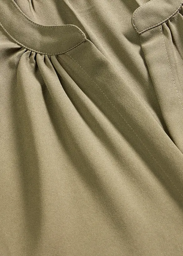 Kurzarmbluse mit verdeckter Knopfleiste, bonprix