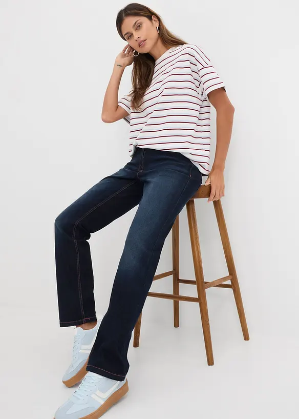 Straight-Jeans Mid Waist, Bequembund, bonprix