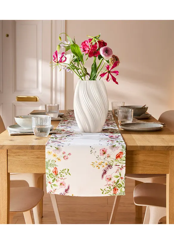 Tischl&auml;ufer mit Blumen Druck, bonprix