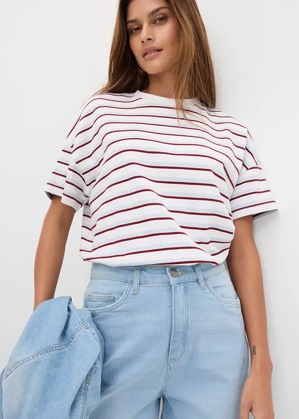 Barrel-Jeans, High Waist, Bio-Baumwolle, bonprix