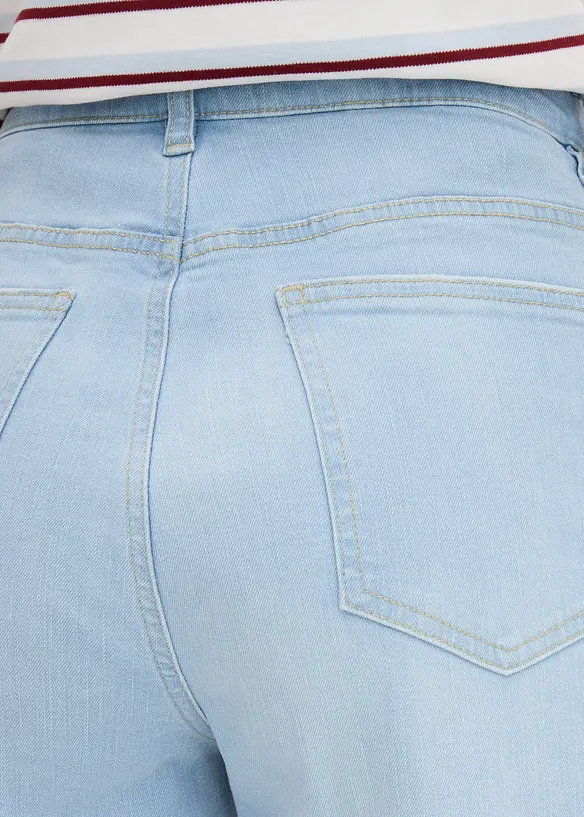 Barrel-Jeans, High Waist, Bio-Baumwolle, bonprix