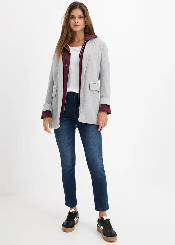 Jean skinny taille haute, cropped, bonprix