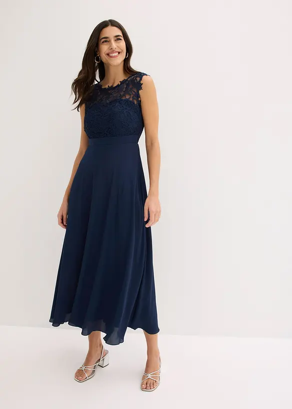 Maxikleid mit Spitze, bonprix