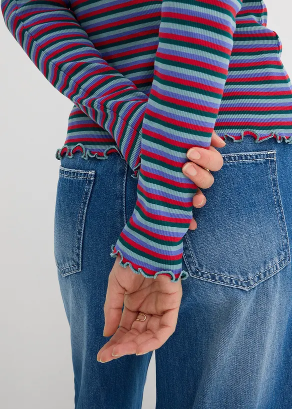 T-shirt ray&eacute; en coton c&ocirc;tel&eacute;, bonprix