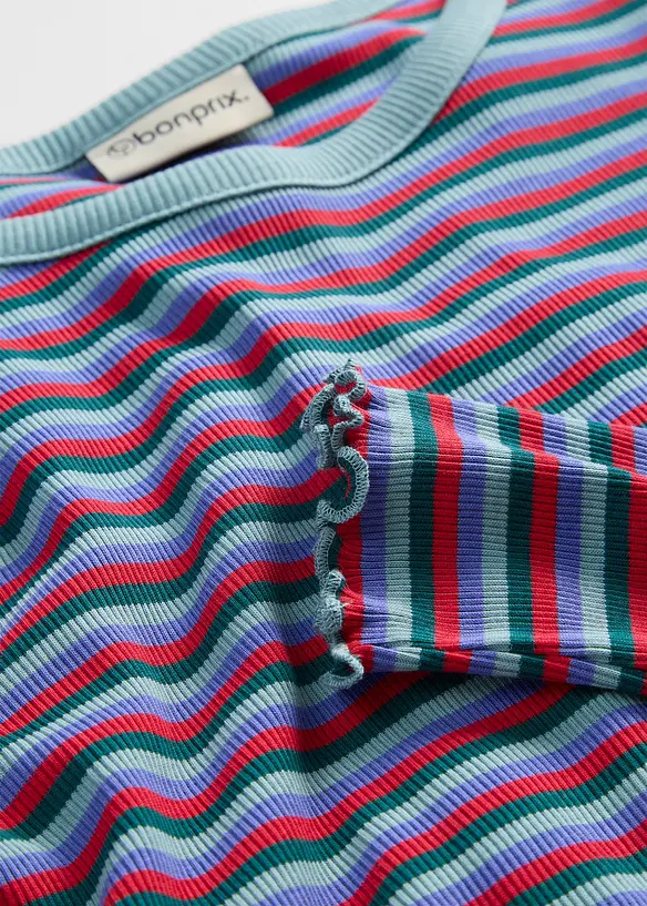 T-shirt ray&eacute; en coton c&ocirc;tel&eacute;, bonprix